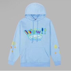 Warren James Wes1 Sweatshirt My Life Is Magical Blue Size Medium Twee Colorful
